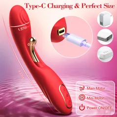 V-30 MORIIV30 Vibrador de silicón suave Estimulador de punto G móvil