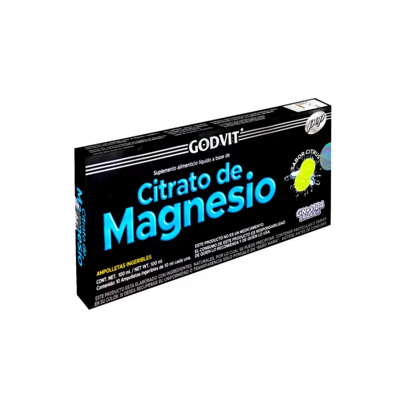 Ampolletas de Citrato de Magnesio Sabor Citrus