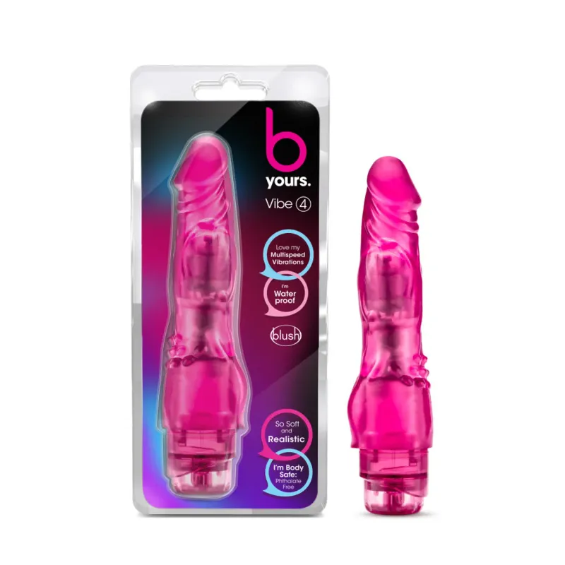 Vibrador forma de pene BL-10120 Vibe #4 - Pink - 8 pulgadas