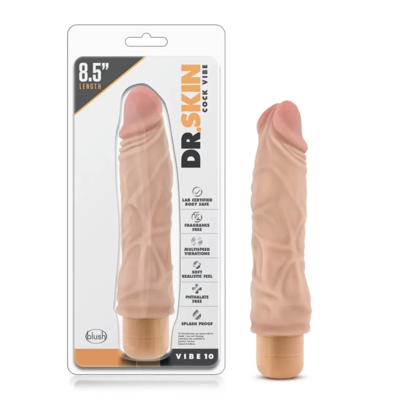 BL-11353 Dildo Dr. Skin - Cock Vibe 10 - 8.5 Vibrating carne