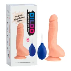 X-Men Realistic Ejaculating Dildo 9 inch Dildo realista de pvc + Función para eyacular Compatible con arnés + Base con ventosa